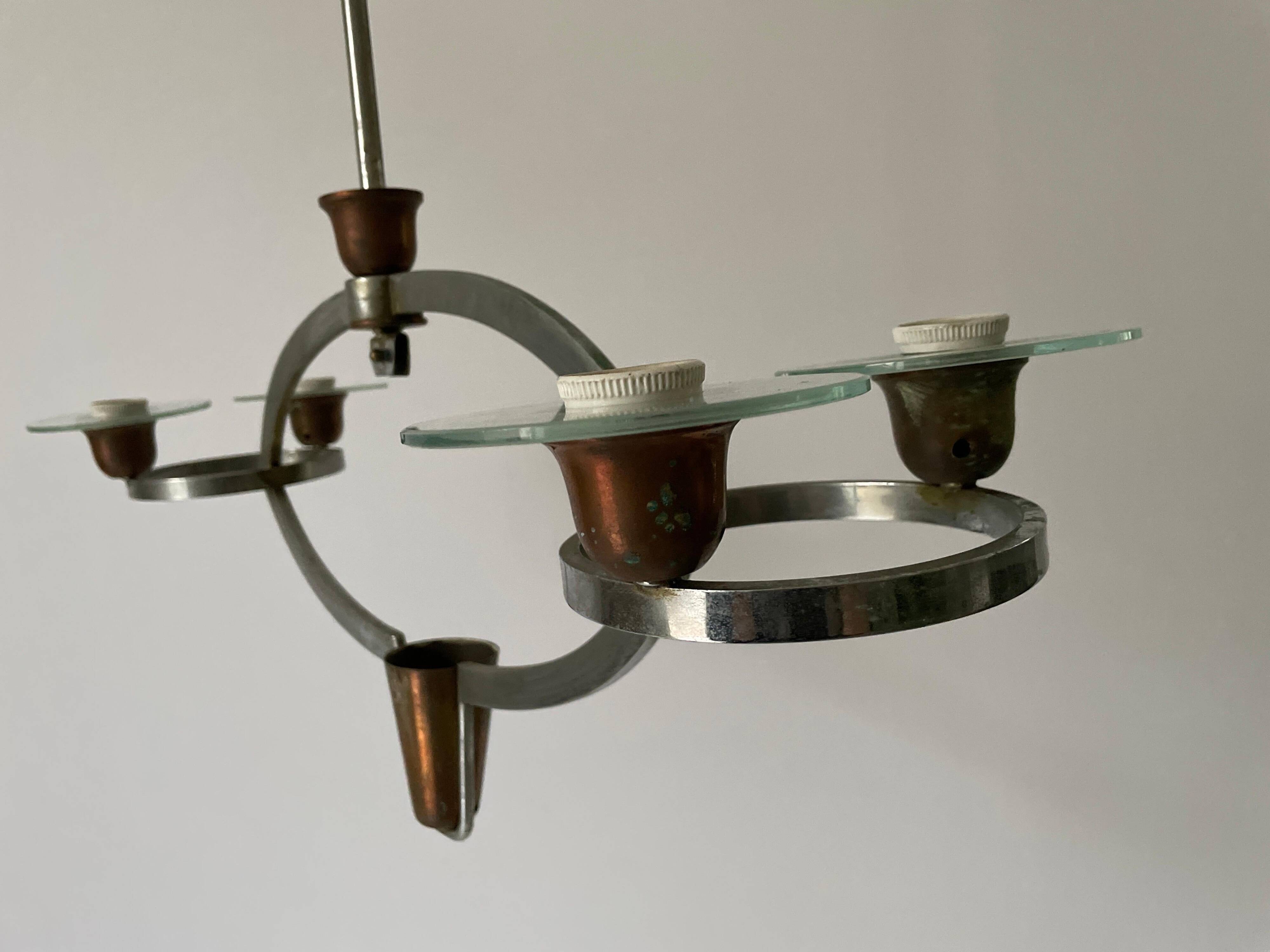 Art Deco chandelier attributed to Pietro Chiesa, 1940s, Italy.