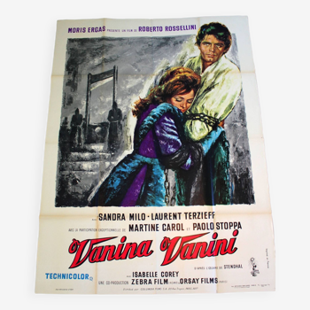 Affiche cinéma originale "Vanina Vanini" 1961 Roberto Rossellini 120x160 cm