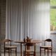 Henning Kjærnulf, set of 8 oak chairs with jute fabric, mid-century Danish, 1960s.