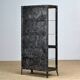 Armoire médicale vintage en verre et en fer, années 1950