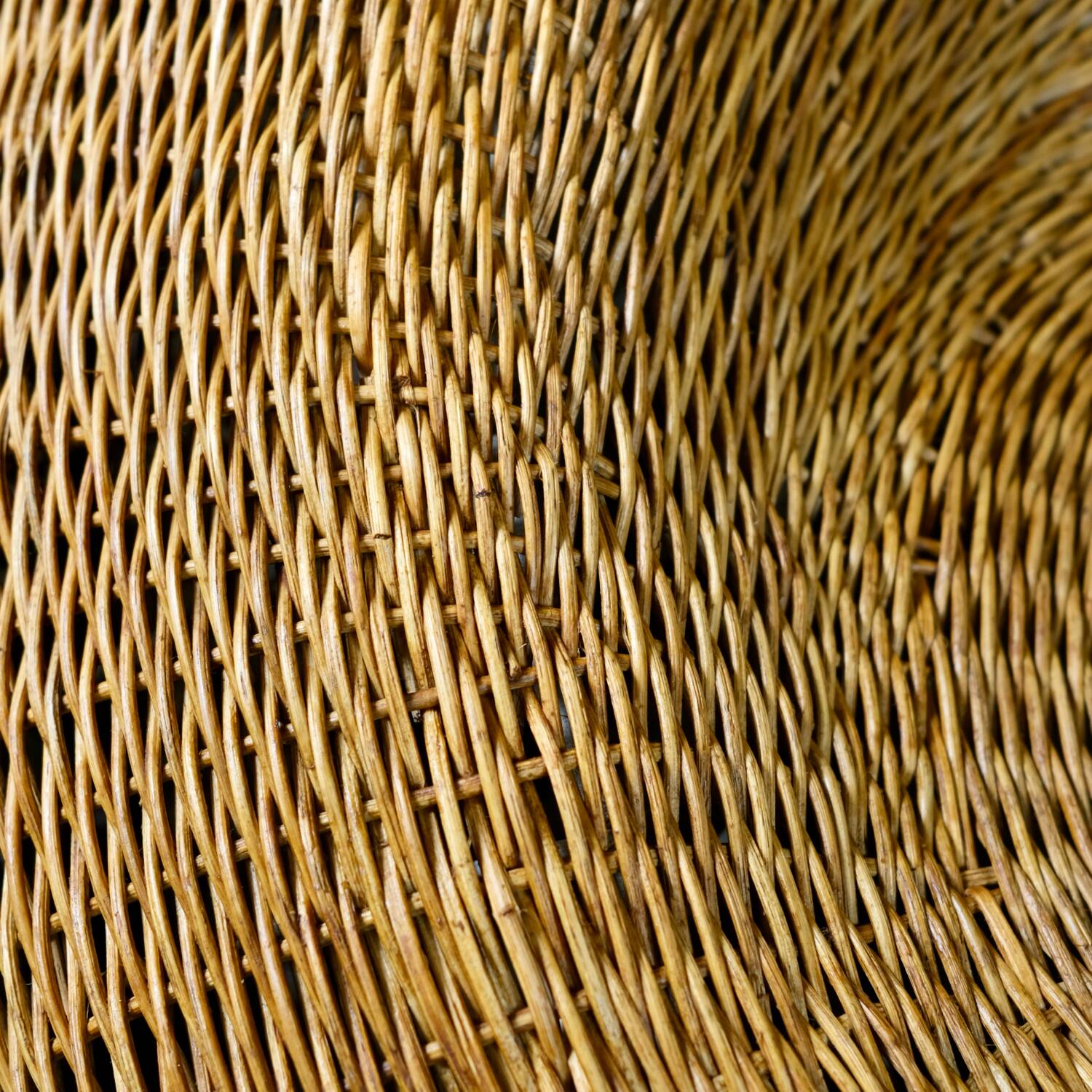 Large wicker basket armchair, Italy, 1970s