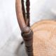 Old wooden cane bistro chair by Fischel editions