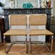 Pair of Cesca Italy caned chairs 1970