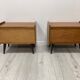 Pair of 1960s bedside tables compass feet