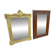 Deux miroir ancien 19eme bois chêne Napoléon sculpté