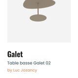 Pebble table in gray sand color