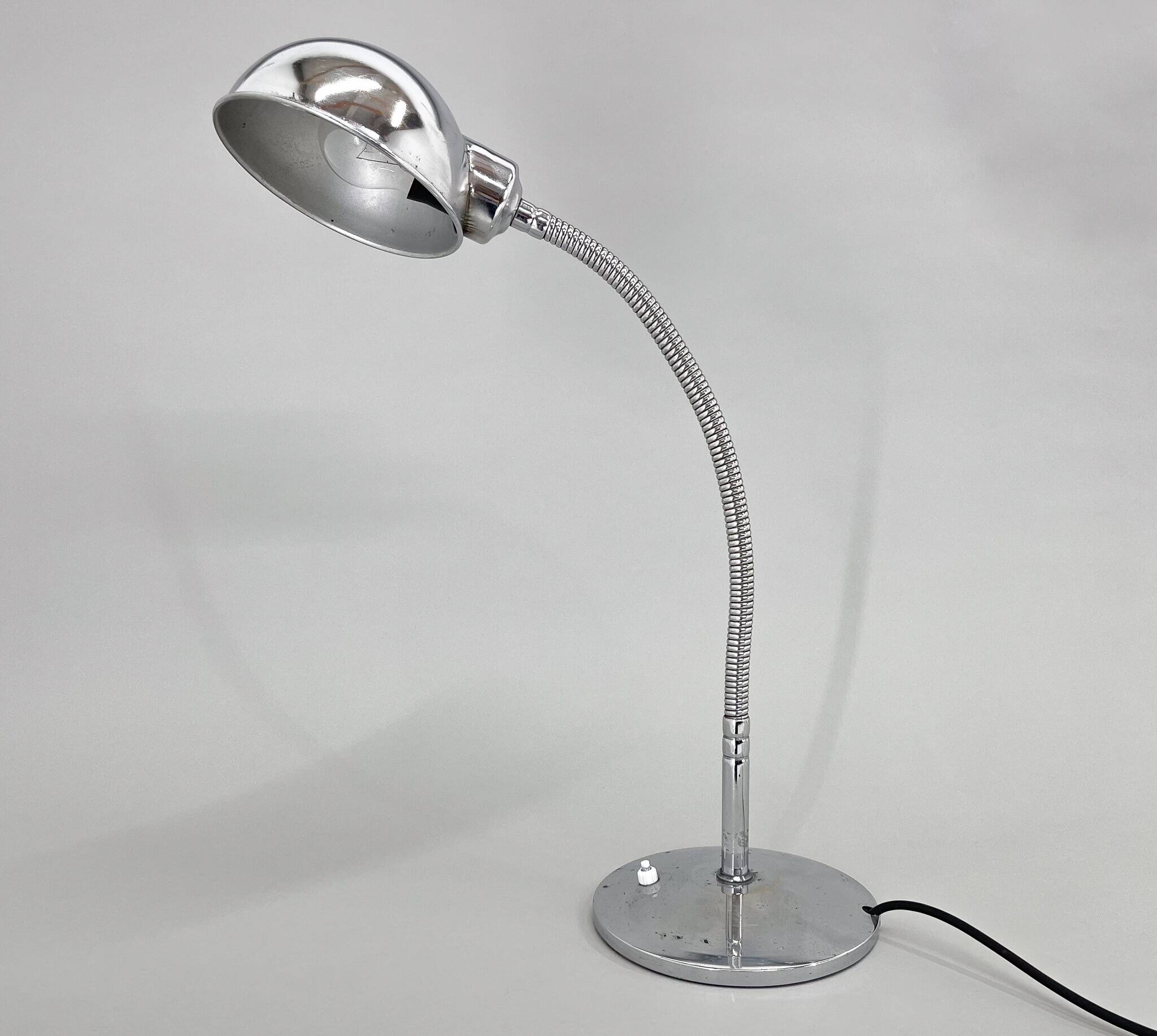 1960's Chrome Adjustable Table Lamp, Italy