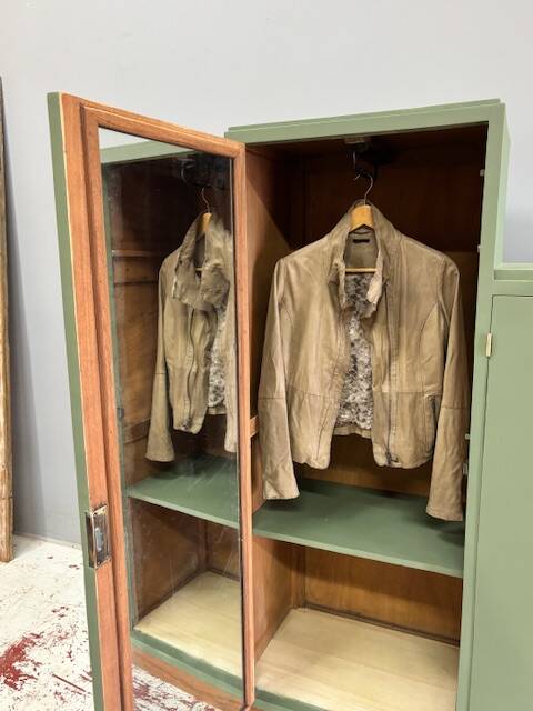 Asymmetrical wardrobe from the 1950s.