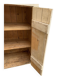 Antique beige-painted solid wood furniture, rustic late 19th-century cabinet with a single door.
