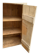 Antique beige-painted solid wood furniture, rustic late 19th-century cabinet with a single door.