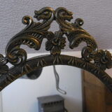 Brass table mirror