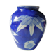 old vase in white and blue ceramics