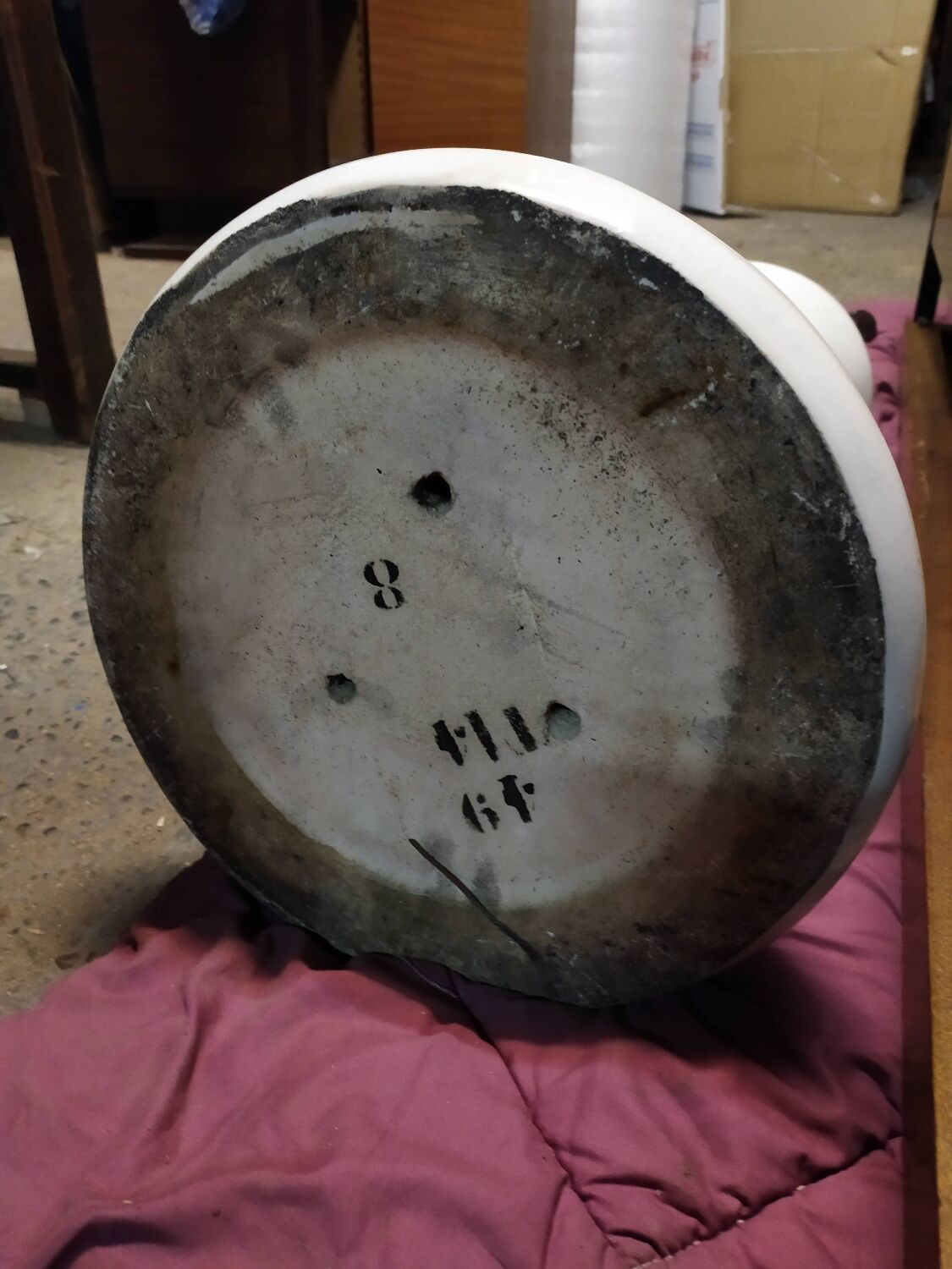 Vasque évier porcelaine sur pied