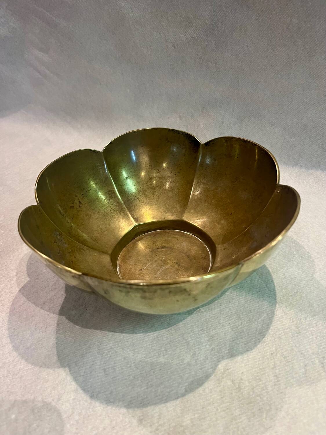 Brass salad bowl