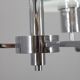 Art Deco chrome and sandblasted glass chandelier, Czechoslovakia, 1940s