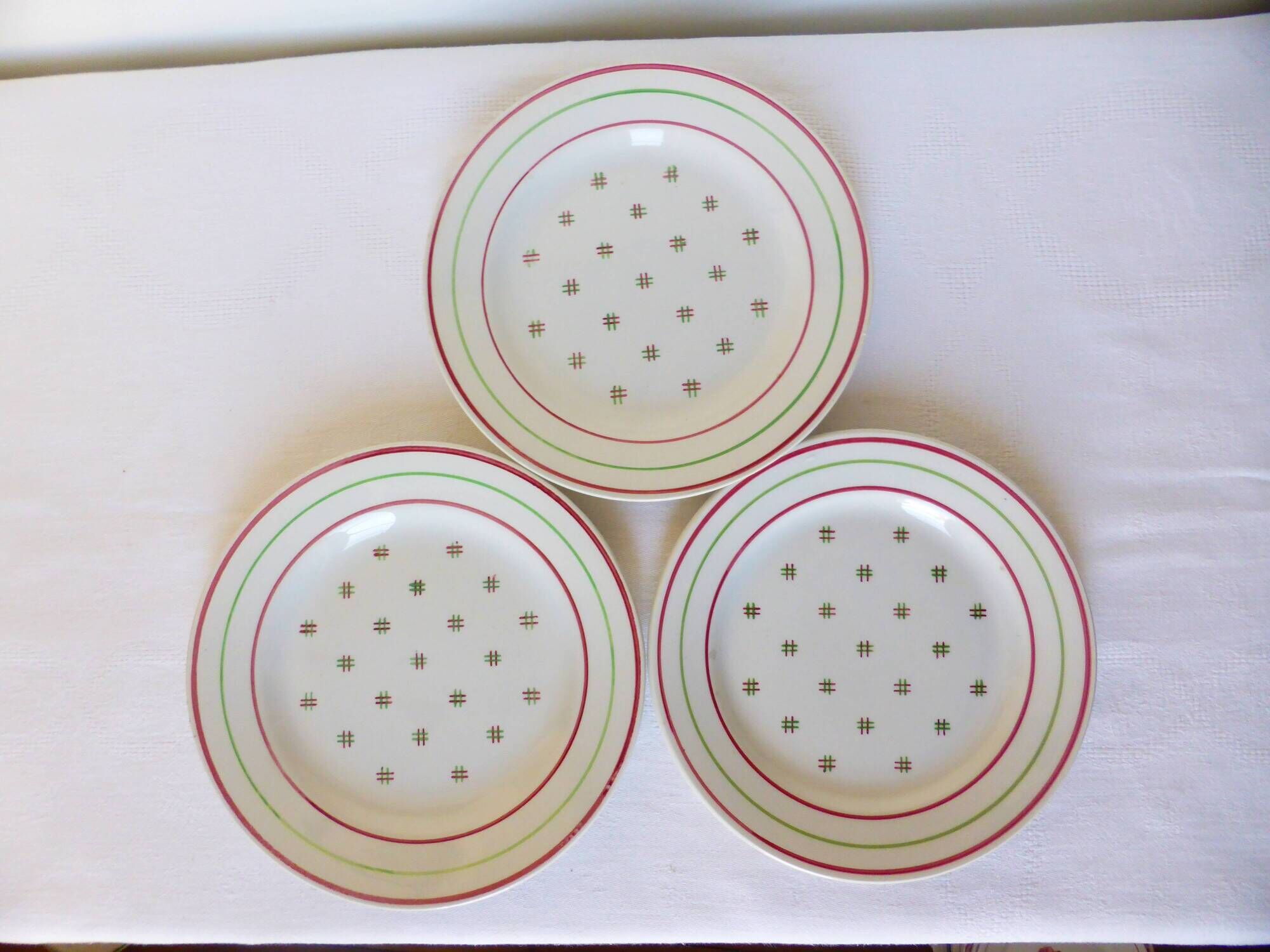 3 vintage dessert plates from the Luneville factory 2107113