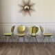 Lot de 4 chaises en Formica jaune