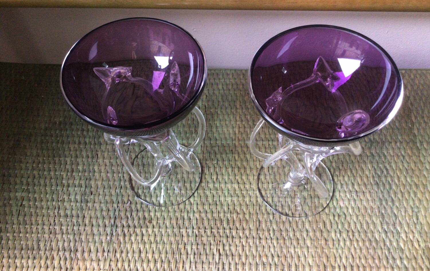 Pair of glass cups