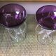 Paire de coupes en verre