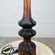 Brutalist wooden lamp 70s by Temde Leuchten