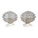 Pair of wall sconces in glass flower shape