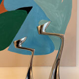 Set of 2 Swann candle holders by Matthew Hilton