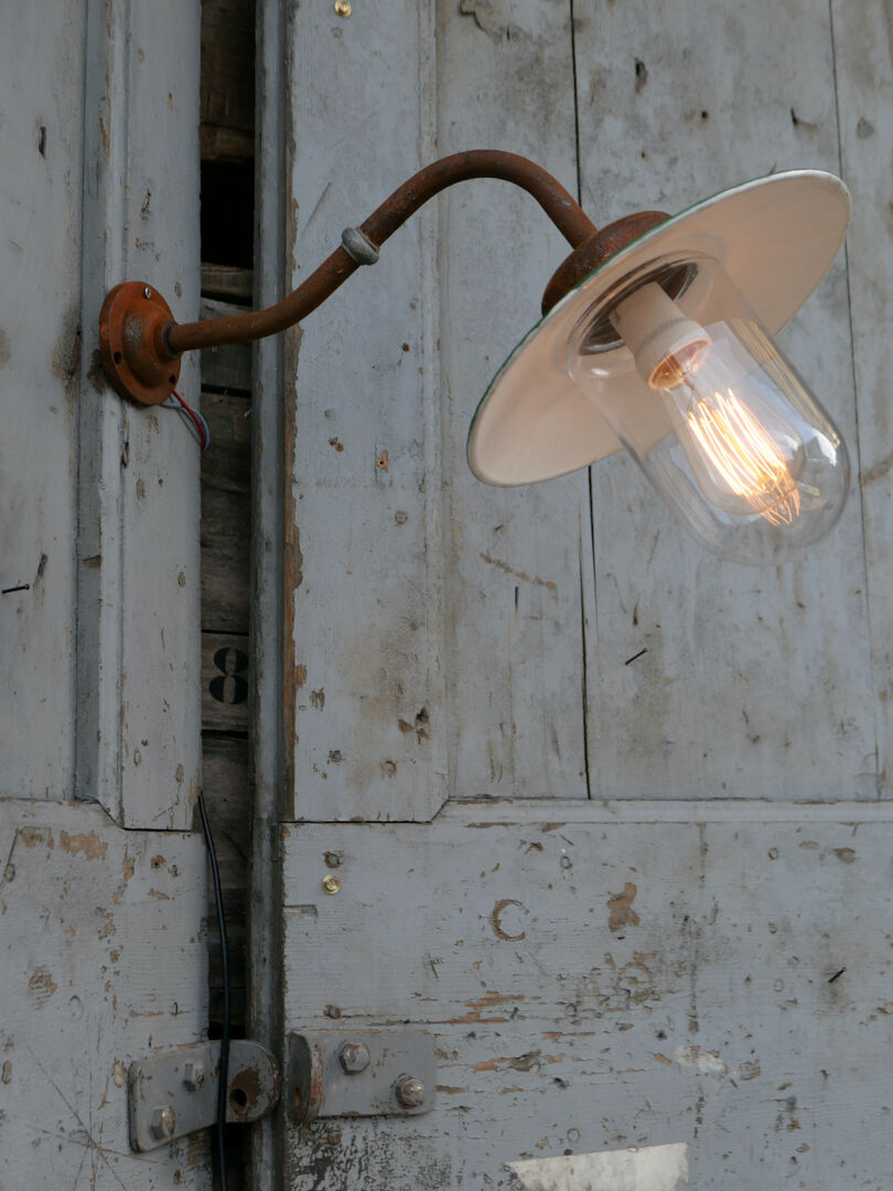Applique lampe de cour col de cygne extérieur