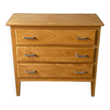 Vintage wooden chest of drawers from the 1950s