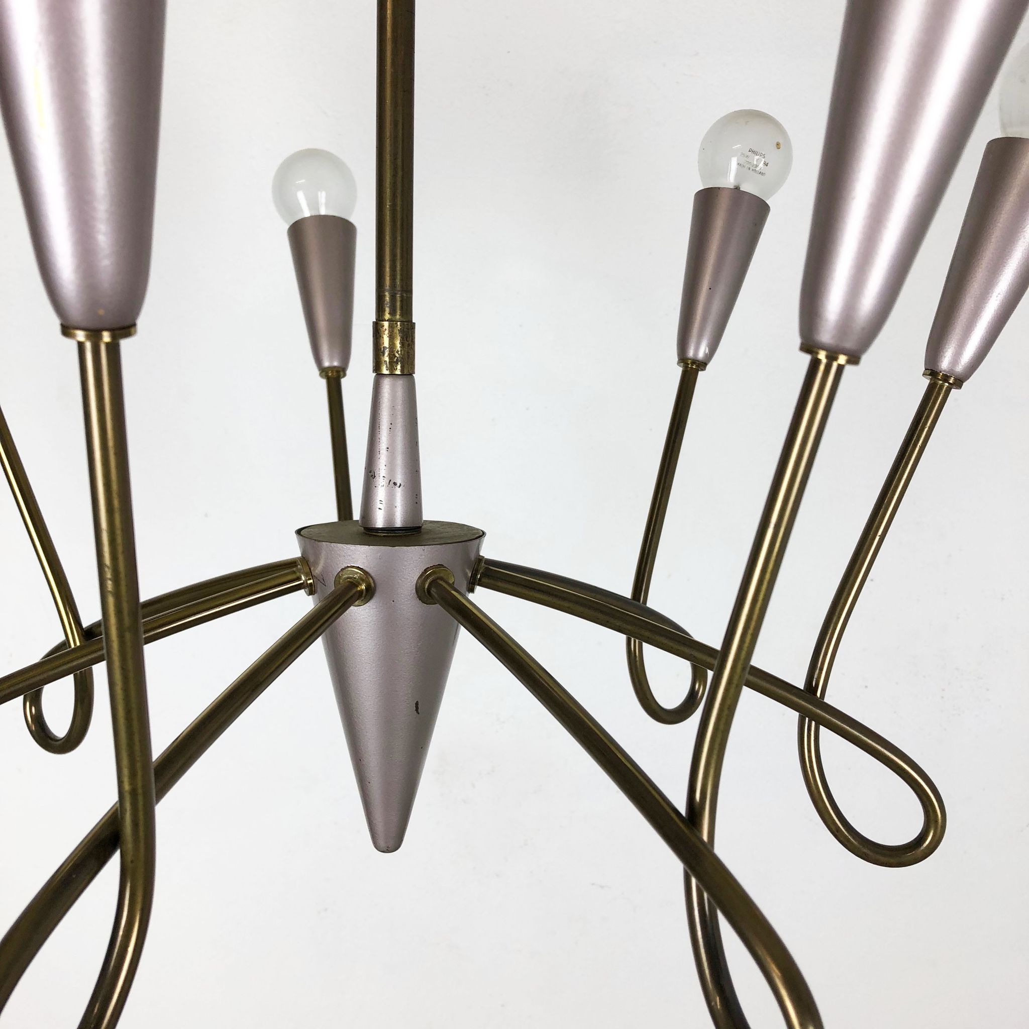 Hanging chandelier, italy 1950