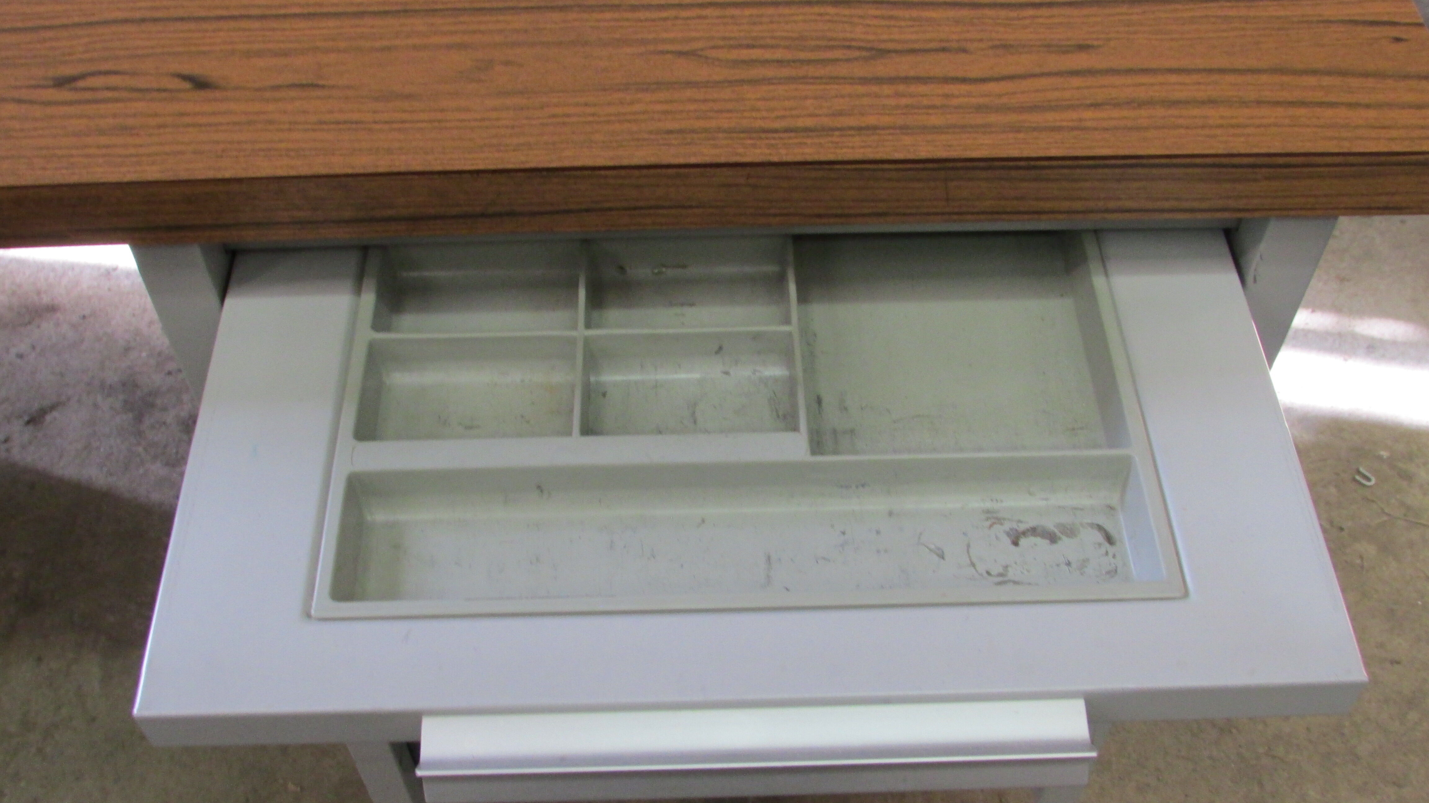 Industrial metal desk