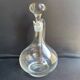 Blown crystal decanter with handle