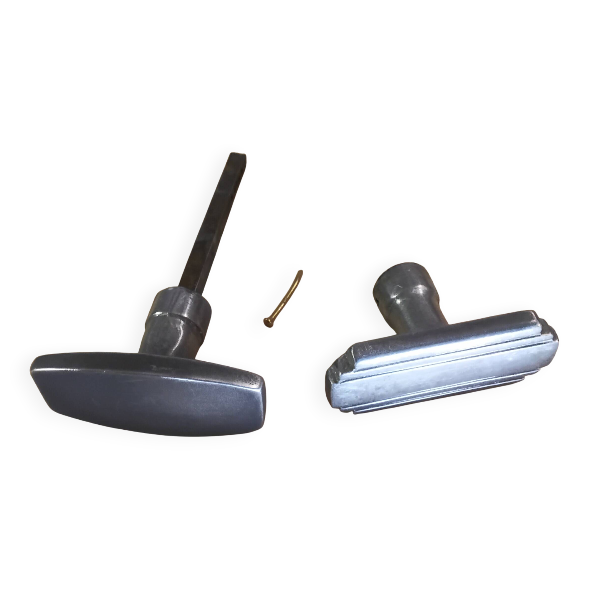 Art Deco aluminum handles