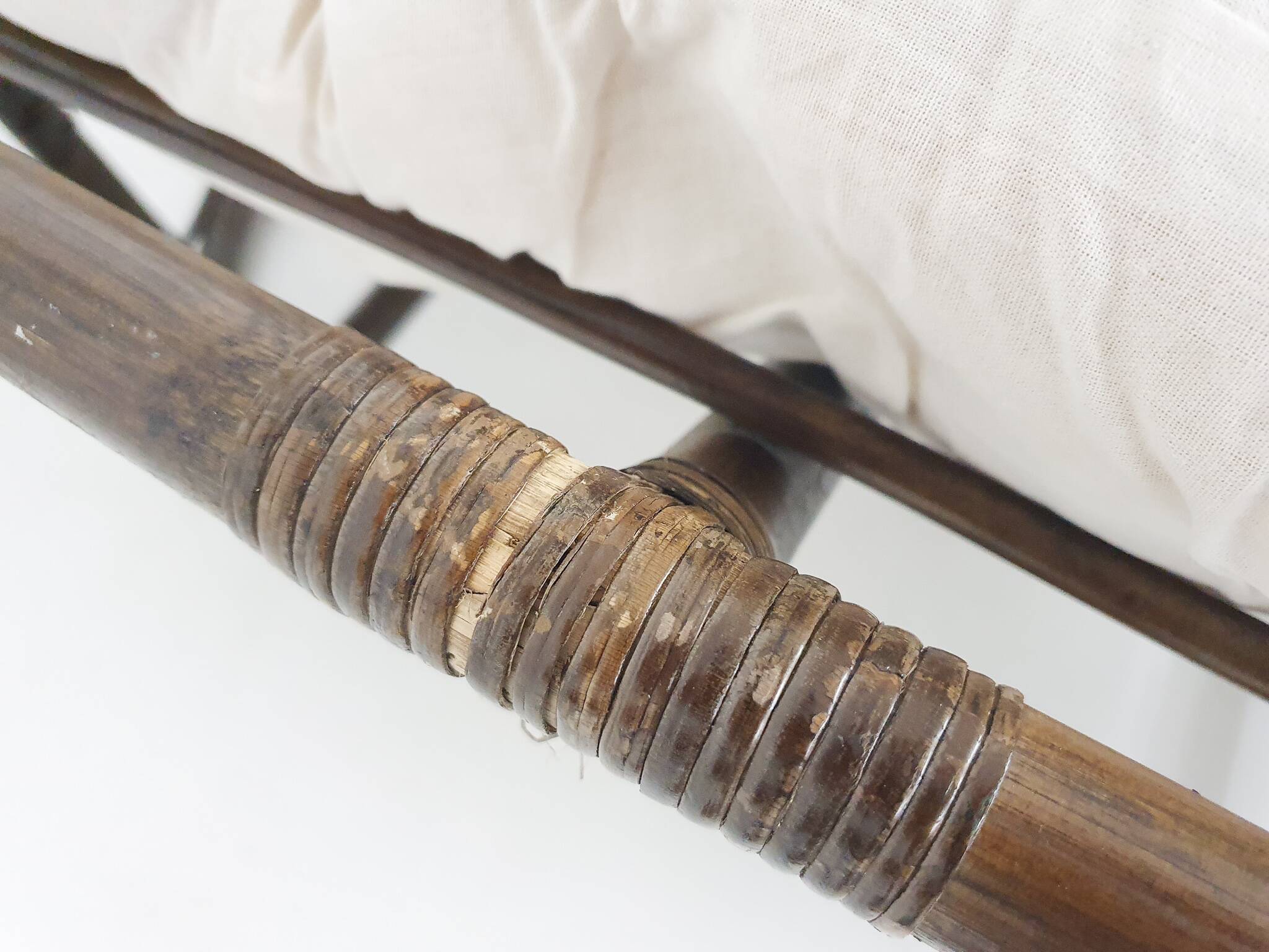 Manou two seater sofa with linnen cushion, The Netherlands 1970's