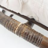 Manou two seater sofa with linnen cushion, The Netherlands 1970's