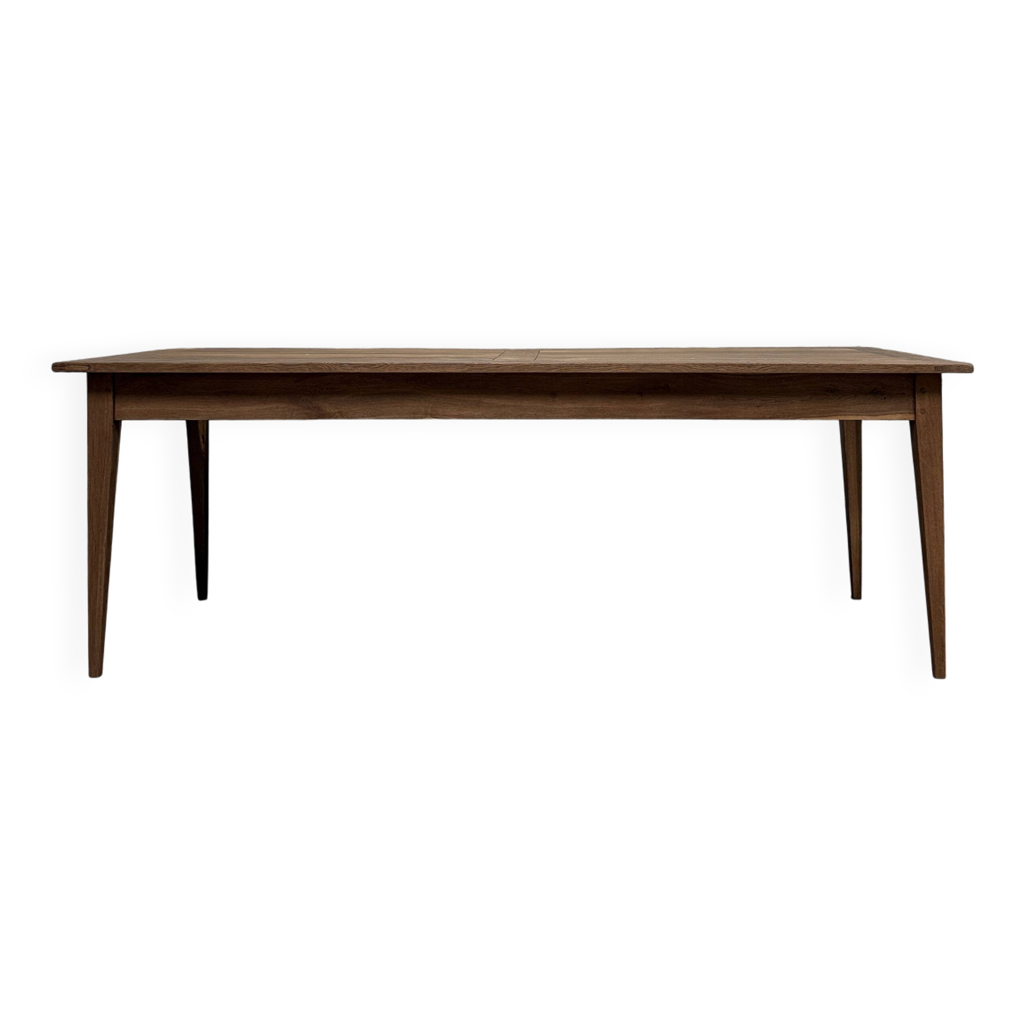 Grande table à manger en chêne massif (rénovée)
