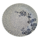 Round antique plate by Johnson Brothers in the Blue Lotus pattern.