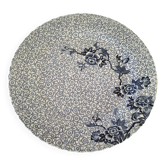 Round antique plate by Johnson Brothers in the Blue Lotus pattern.