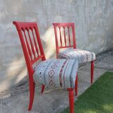Set of 2 restored chairs "ethnic" collection