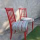 Set of 2 restored chairs from the "ethnic" collection.