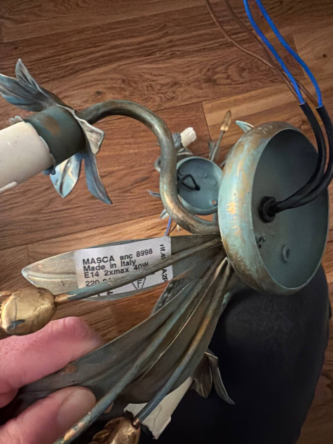 Pair of spike wall lights