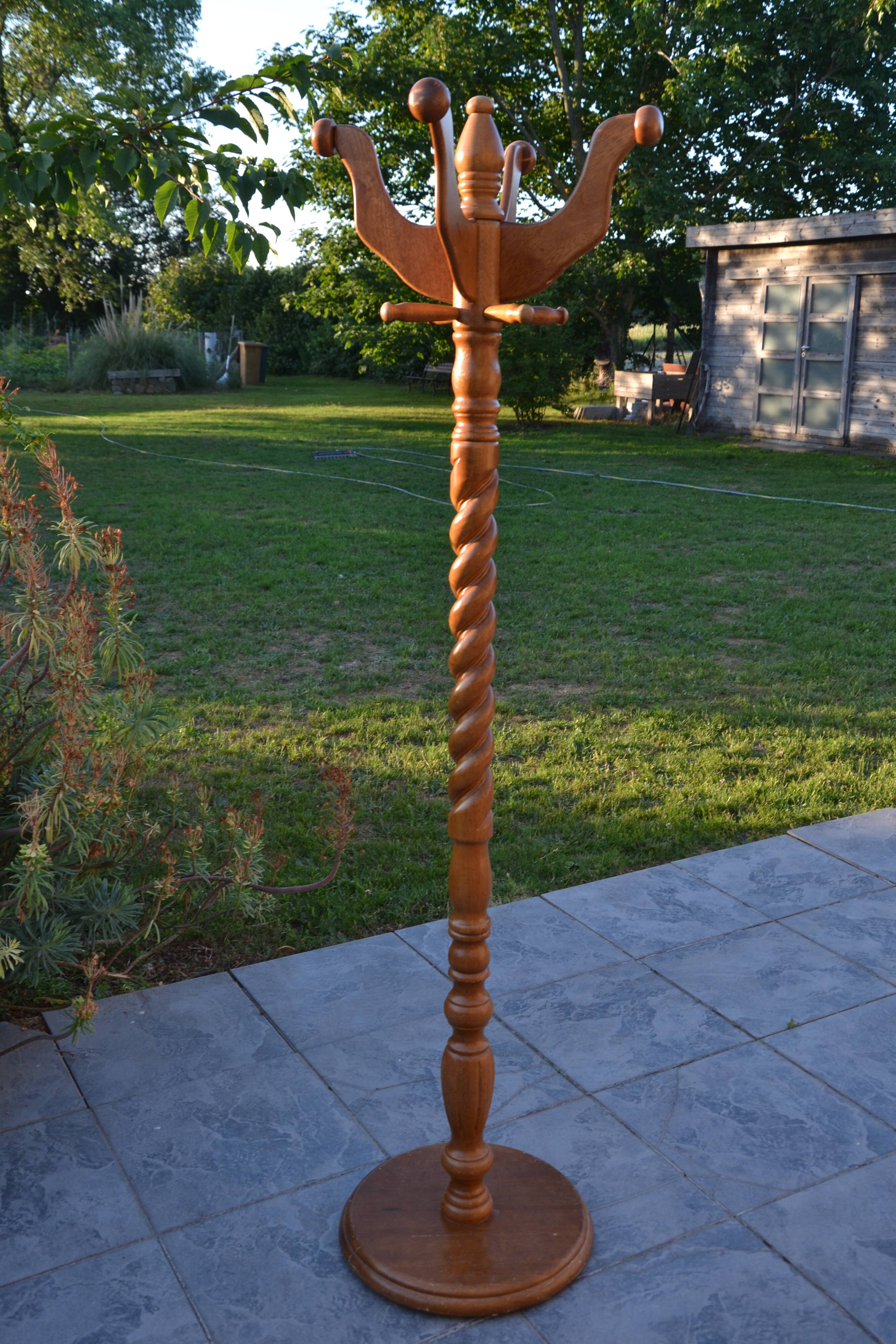 Vintage floor-standing coat rack