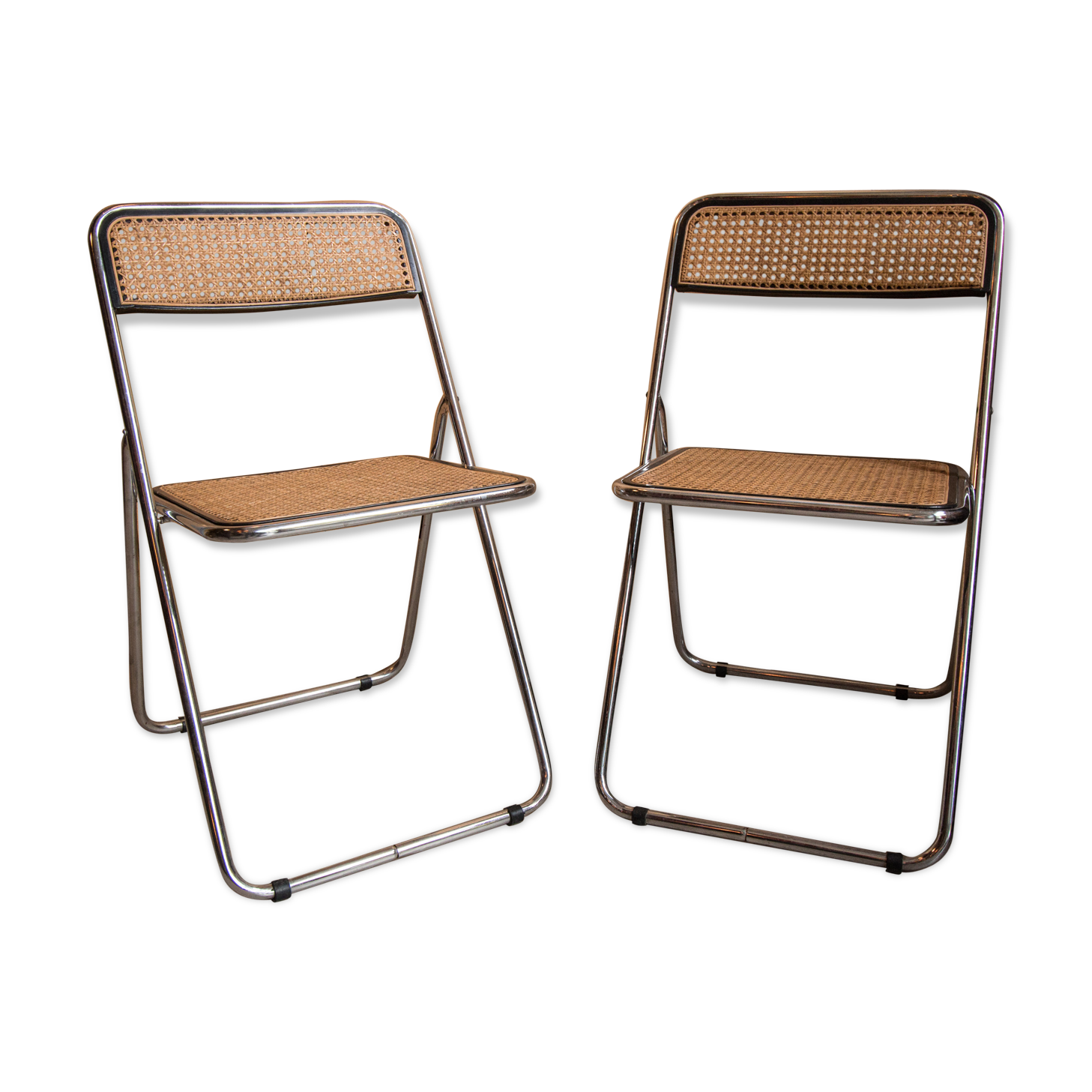 Pair of folding vintage chairs