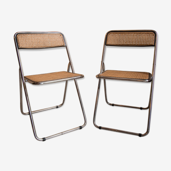 Pair of folding vintage chairs