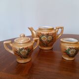Miniature painted flower porcelain service - dinette
