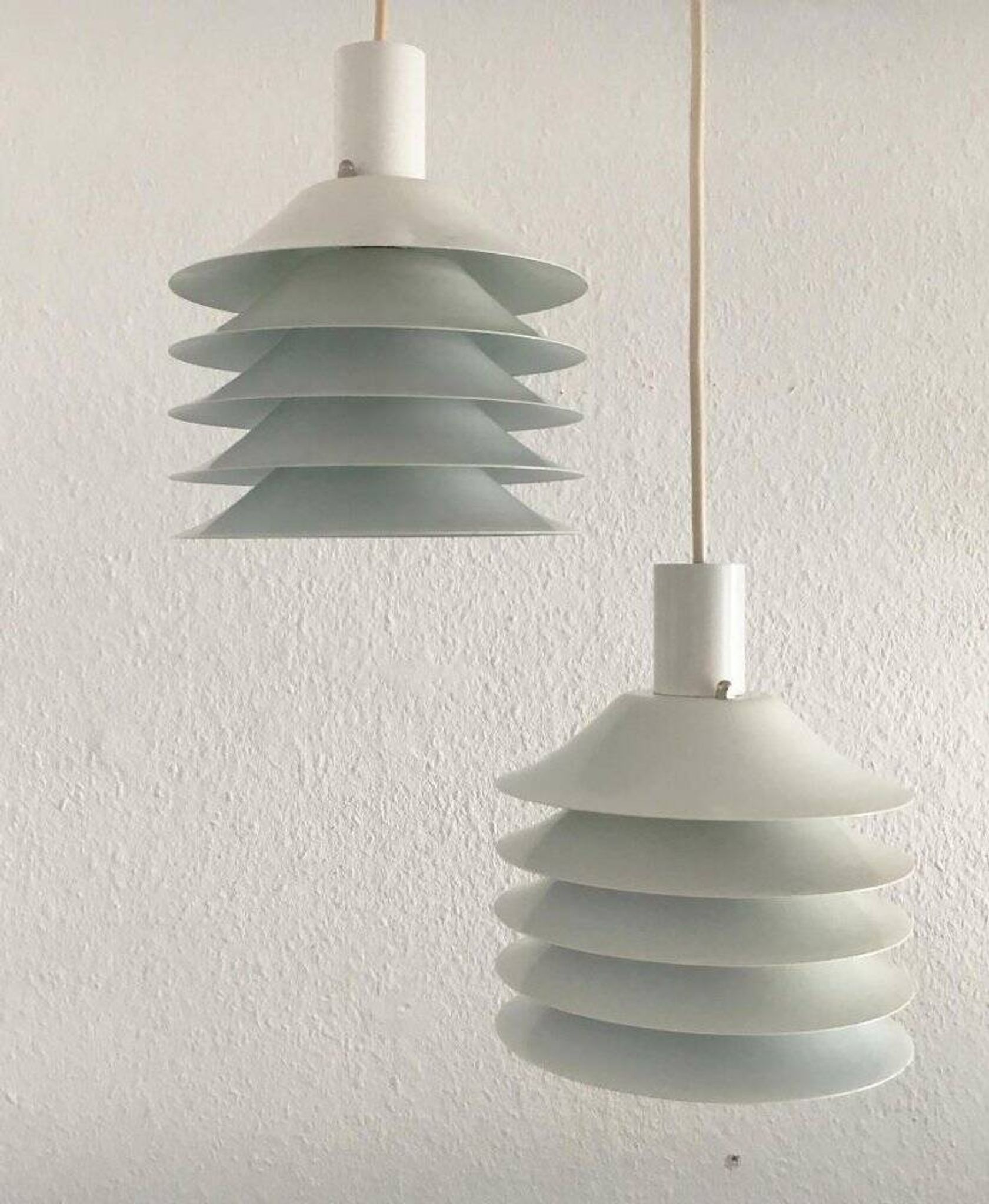 Danish mid-century lamellar suspensions by Lyfa, 1960s, set of 2.