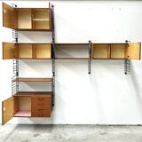 Vintage teak modular wall system by Tomado for Musterring, 1960s