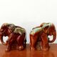 Paire de vases éléphants en céramique vintage