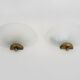 Pair of Art Deco style half-moon wall lights from the 80s