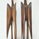 Pair of birds sculptural solid wood design 60s-70s