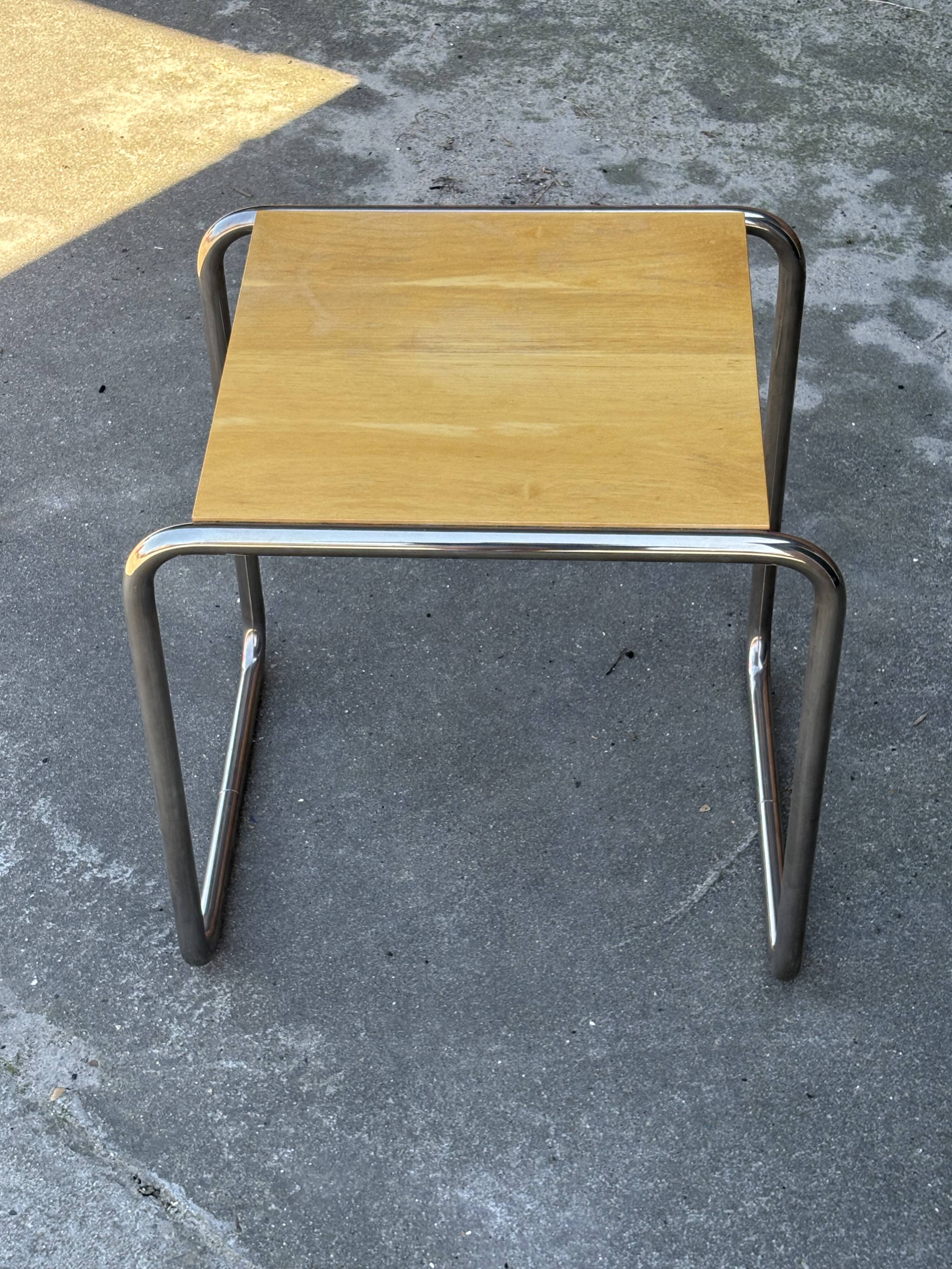 Vintage B9 sidetable / stool by Marcel Breuer, Tecta 1980's Design